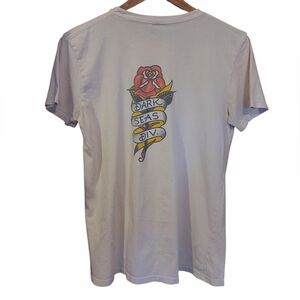 Women's Dark Seas Division Traditional Rose Tattoo T Shirt Medium Cotton